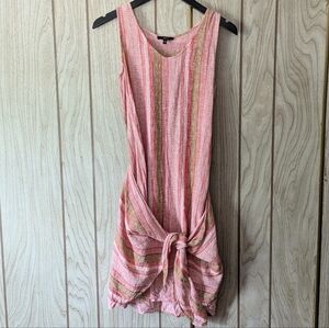 Anthropologie Drew Striped Linen Mini Dress
